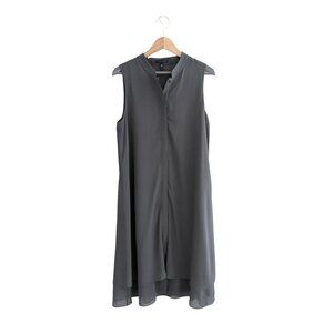 Eileen Fisher 100% Silk Minimalist Sleeveless Dress Size S